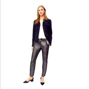 LOFT Slim Shimmer Tie Waist pants